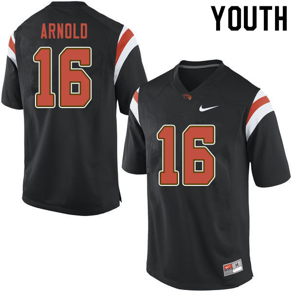 Youth #16 Akili Arnold Oregon State Beavers College Football Jerseys Sale-Black